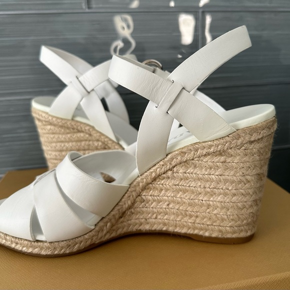 NEW PRADA Cris Cross Espadrille Wedge - Picture 3 of 9